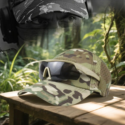 1pcs New Men Camouflage Baseball Cap Breathable Sunscreen Hat Outdoor Sports Hunting Hiking Camping Beach Fishing Sun Hat
