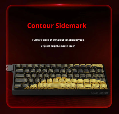 Teclado gaming FGG MAD60 RGB de eixo magnético, dedicado a jogos, com teclas totalmente hot-swap, resposta rápida e personalização de entrada de gama