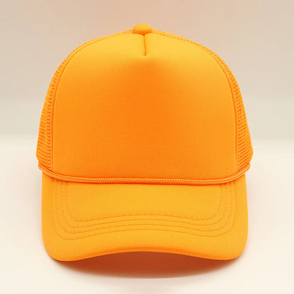 5 panel Trucker Caps Men Women Plain Blank Foam Mesh Baseball Cap With Rope Summer Breathable Outdoor Sport Sun Visor Hats
