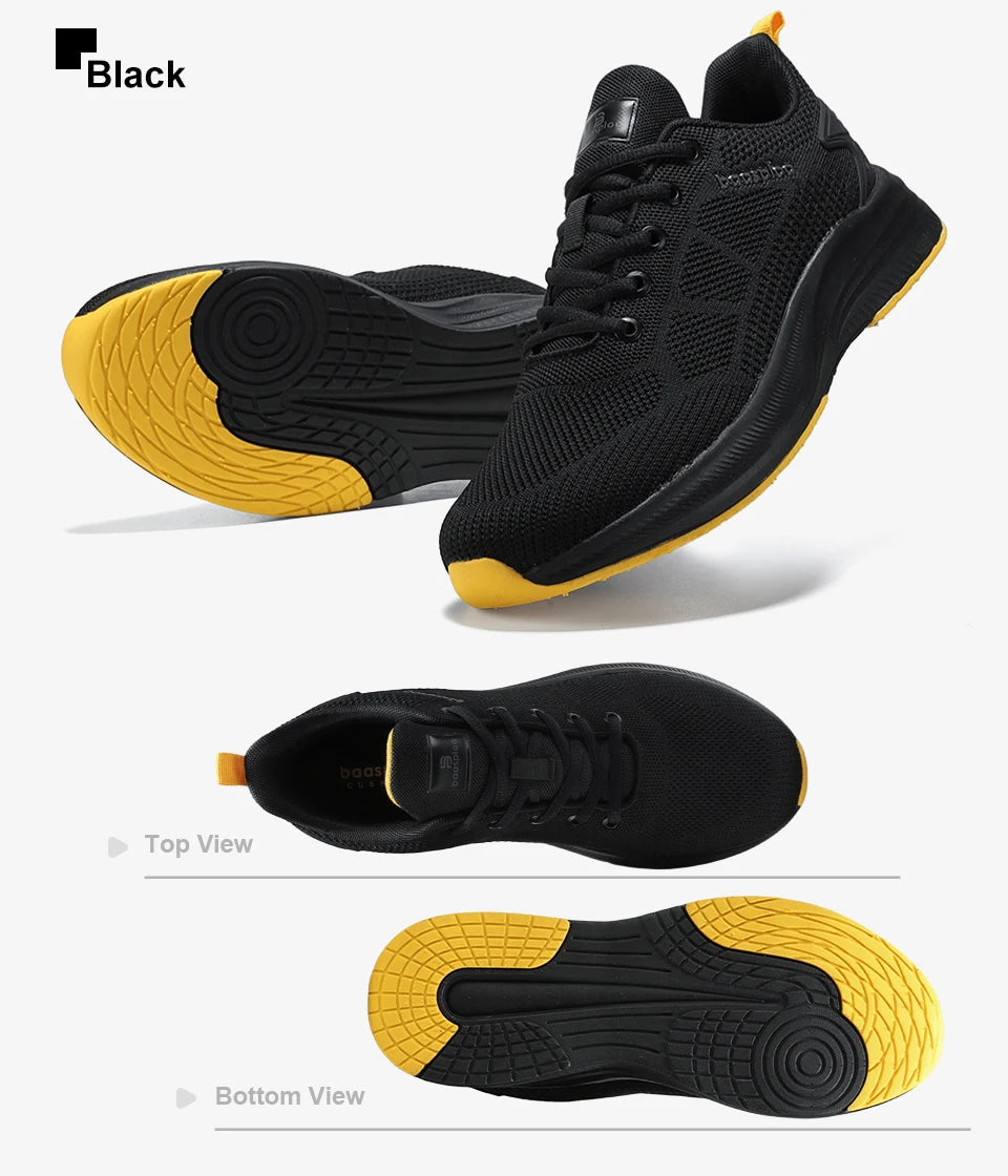 Chaussures de course Baasploa pour homme : nouvelles baskets décontractées légères en mesh, de créateur, respirantes, à lacets, pour le sport et la marche en extérieur