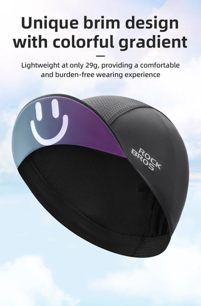 ROCKBROS Summer Cycling Cap With Brim Sun Protection Breathable Quick Dry Cycling Hat Cap Outdoor Sport Fishing Cycling Headwear