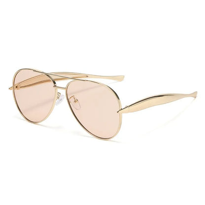 High-end Quality Metal Sunglasses - Fashionable, Retro Pilot-style Sunglasses - Uv-protective Sun Glasses - 7508