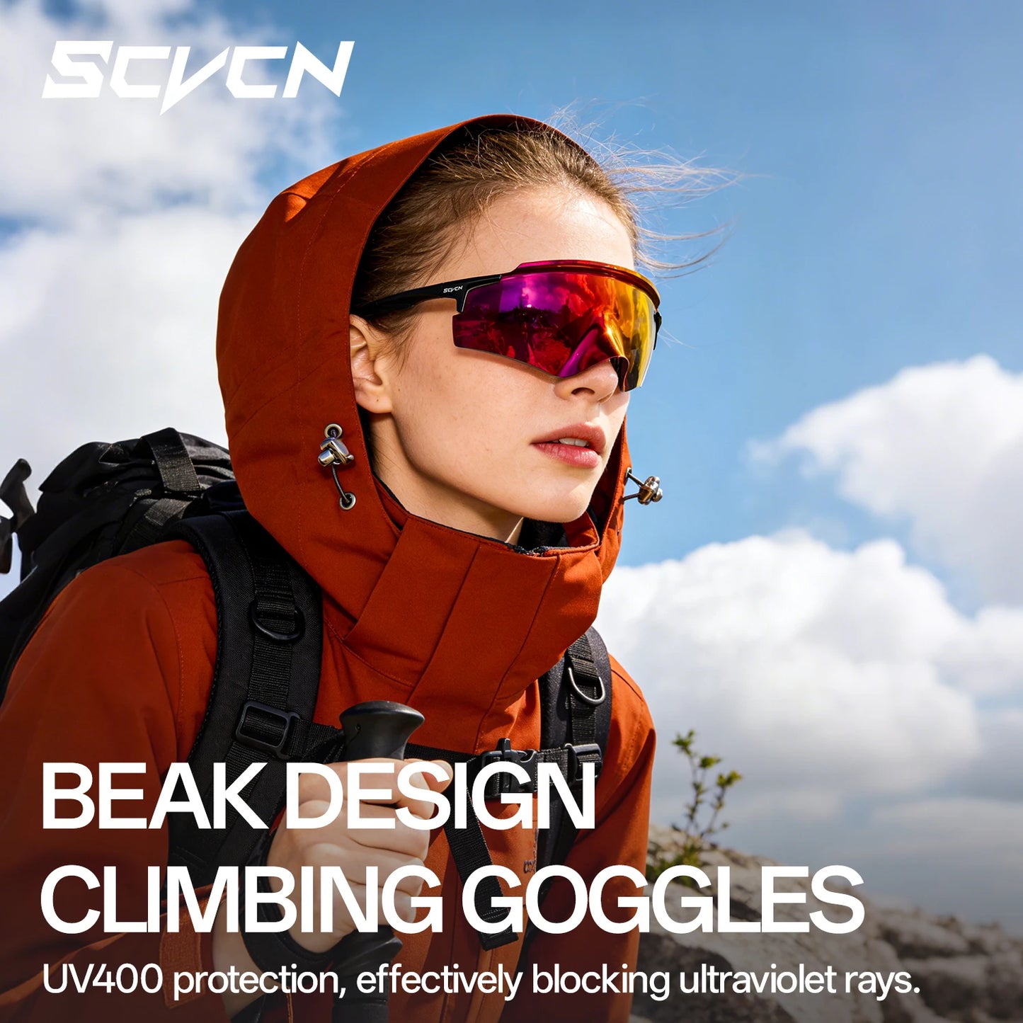 SCVCN Sunglasses for Men New Fashion Cycling Glasses UV400 Lenses Cycling Road Mountain Bike Glasses Women Casual Hiking 2026