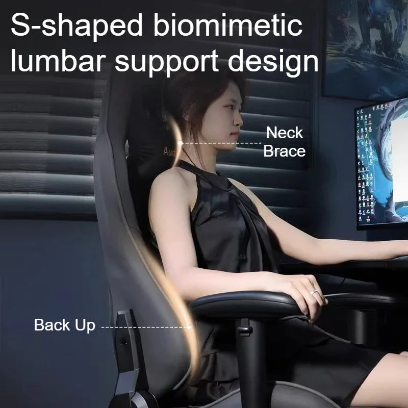 Office Ergonomic Gaming Chair Computer Desk Chair with Armrests, Comfortable Ergonomic Gaming Chair for Home Office, Bedroom & Gaming Room, Technology Fabric Executive Chair