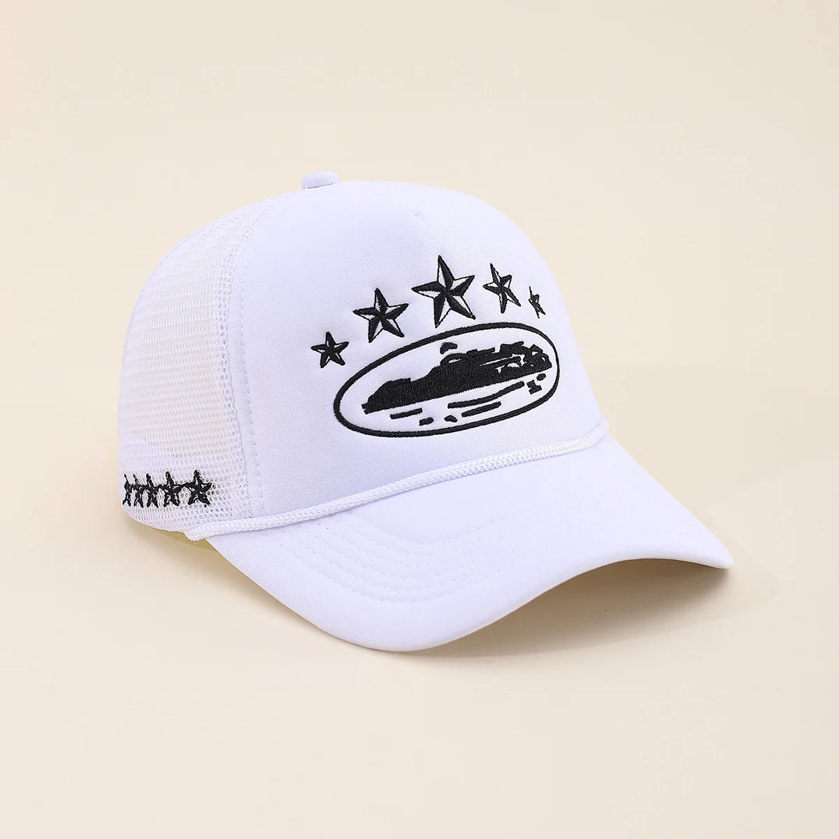 Unisex Men Women Cap Pentagram Embroidery Baseball Net Caps Spring Summer Outdoor Adjustable Casual Hats Sunscreen Hat