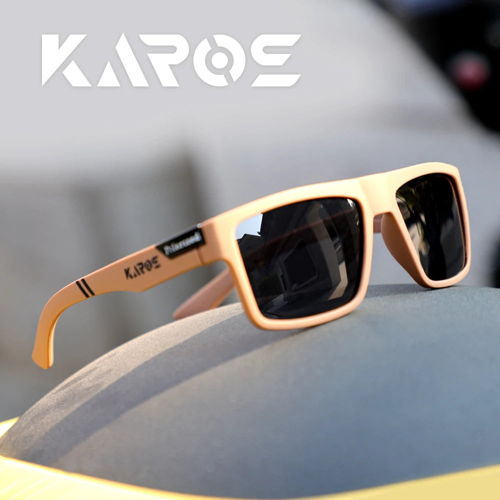 KAROS Fashion Polarized Sunglasses Men Women Luxury Driving Fishing Travel Vintage Square Sun Glasses For Man UV400 Eyewear