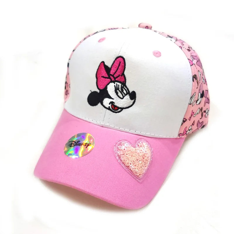 Disney Minnie Mickey Anime Peripheral Cotton Polyester Baseball Cap Figure Cartoon Peaked Cap Dress Up Kid's Birthday Gifts