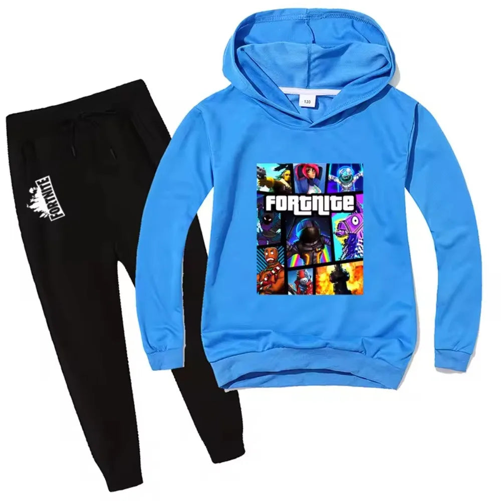 2026 New Fortnite Game Printed Children's Leisure Suit Cartoon Long Sleeve Autumn/Winter New Teenager Suit