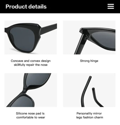 Fashion Cat Eye Sunglasses Women Vintage Sun Glasses Female Cateye Frame Mirror Retro Luxury Traveling Gradient Oculos De Sol