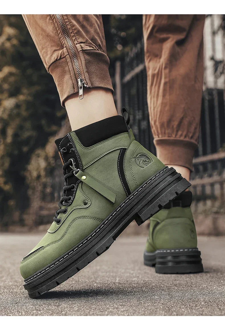 Hommes bottes 2025 chaussures décontractées hiver plate-forme en cuir concepteur de luxe Chelsea Cowboy travail en plein air sécurité cheville baskets