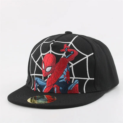 Spiderman Baseball Cap Cartoon Embroidery Snapback Hat Boys Outdoor Sun Hat Hip Hop Flat Brim Sports Caps Children Birthday Gift