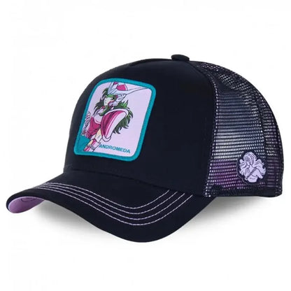 Anime Saint Seiya Cotton Baseball Cap Adjustable Men Women Hip Hop Mesh Trucker Mesh Summer Sun Shading Breathability Cap Hat