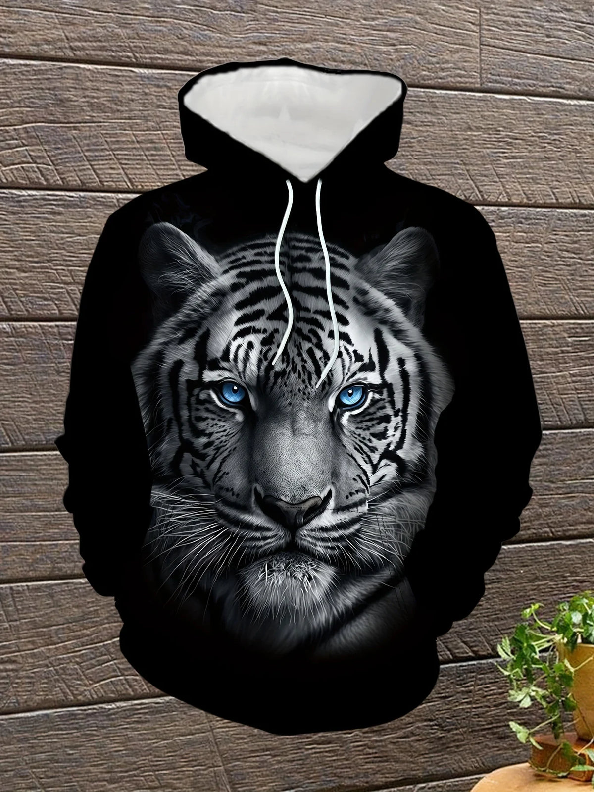 Graphisme « Loup » - Mode masculine - Imprimé 3D - Sweat à capuche outdoor - Streetwear - Sweats à capuche - Poche avant - Sweat à capuche de créateur