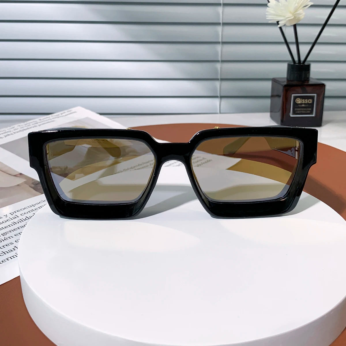 Ruiao Retro Black Millionaire Shades Luxury Sunglasses 2026 For Men Designer Famous Brand Square Sun Glasses Man Women Sunglass