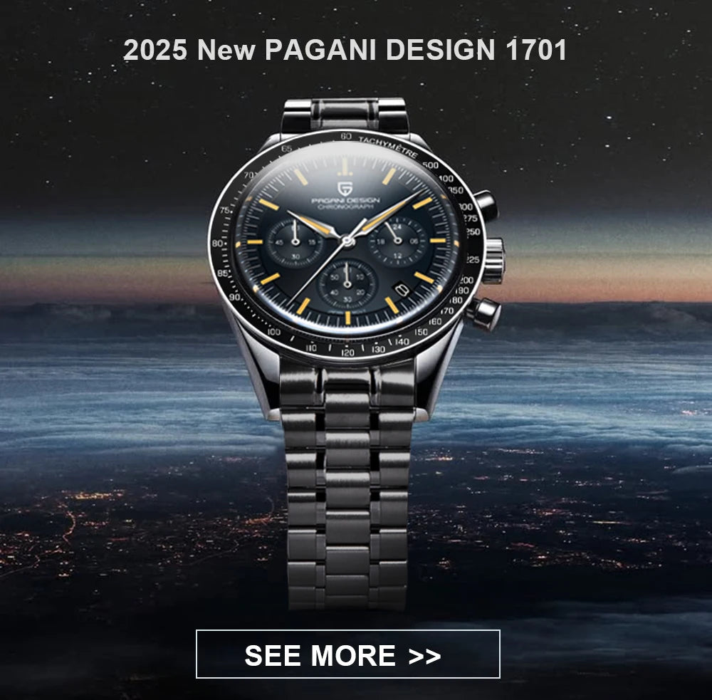 2026 New PAGANI DESIGN Men's Watches Fashion Sports Gold Watch For Men Automatic Mechanical Wristwatches Men Waterproof Leather