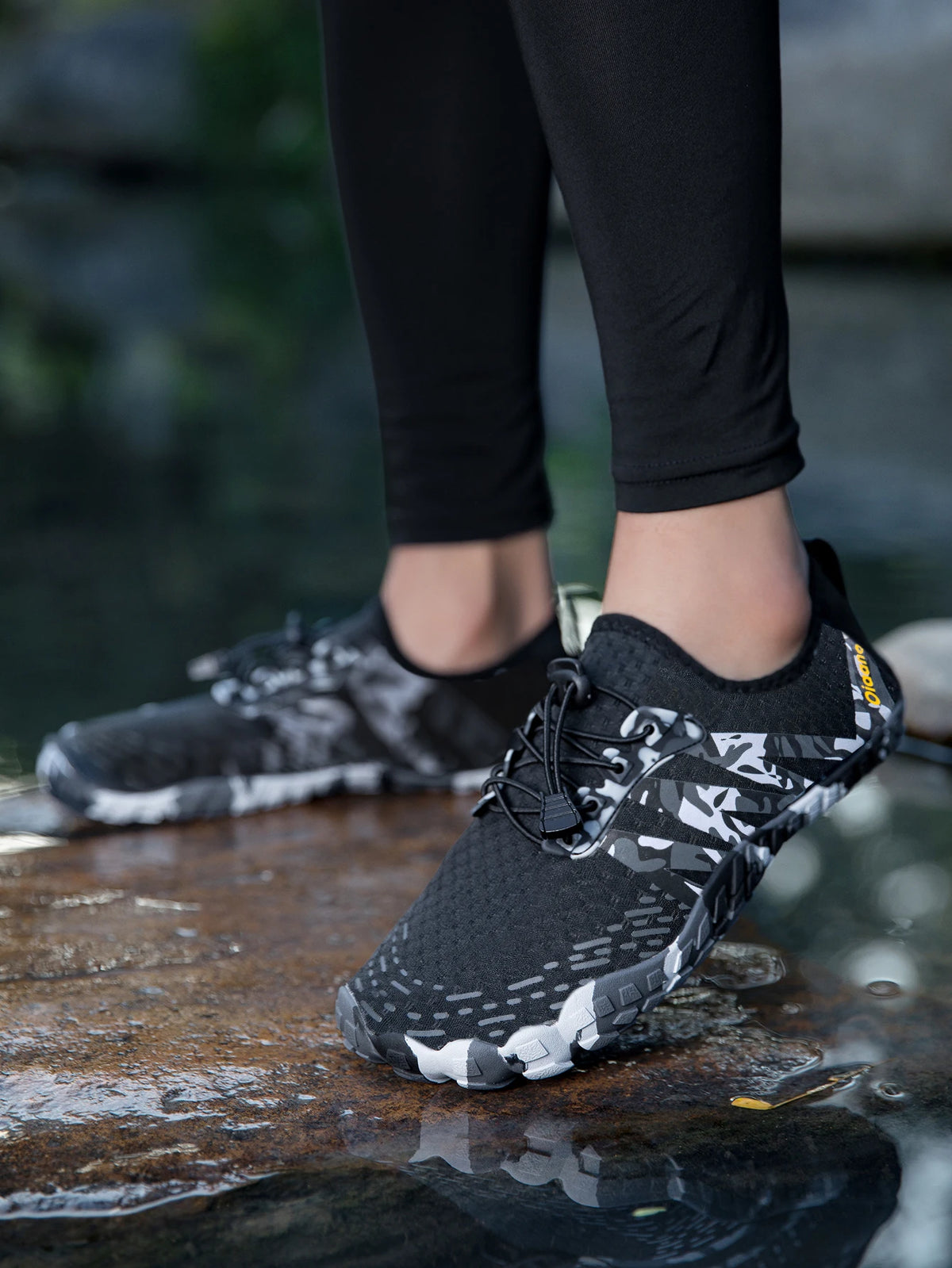 Oiaano Nouvelles chaussures de plage à séchage rapide « Camo » pour homme et femme, sandales aquatiques, baskets aquatiques pour homme, chaussures de sport et de marche