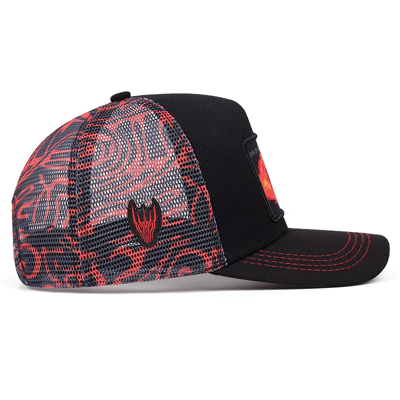 eye of sauron graffiti baseball cap, High quality Hip hop mesh cap, trucker hat