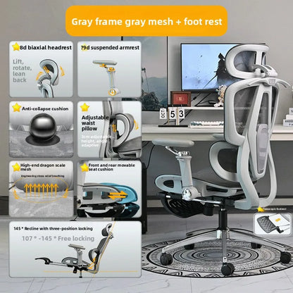 Przenośny minimalistyczny fotel ergonomiczny z podłokietnikiem 10D, fotel komputerowy, biurowy, do nauki i gamingowy Gravitysturdy and durable