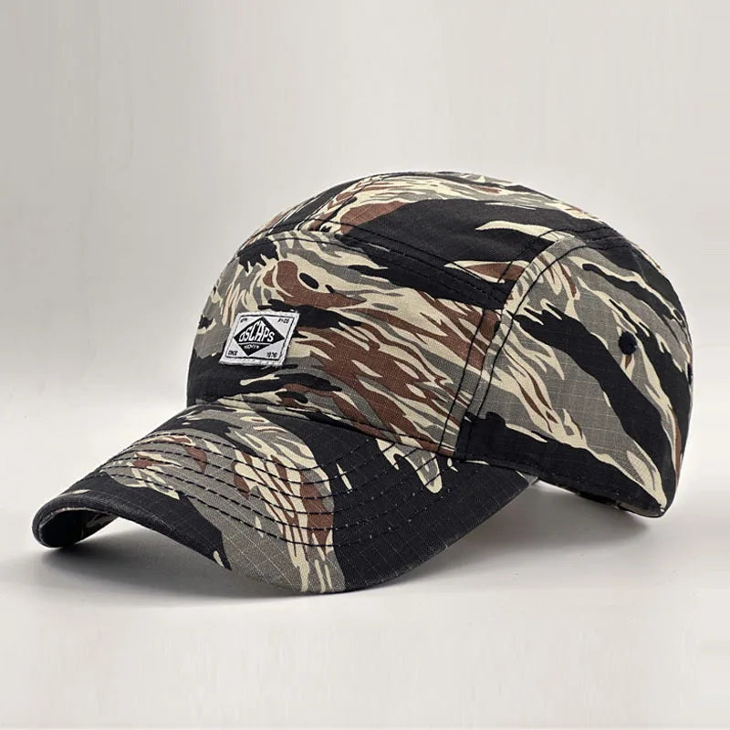 Cappellino da baseball con visiera corta in stile mimetico da lavoro per uomo e donna, cappellino unisex alla moda con visiera per la protezione dal sole all’aperto
