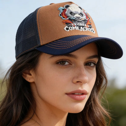 New Style Unisex Cool Panda Embroidered Baseball Cap Chic Trucker Hats For Men Women Breathable Streetwear Summer Outdoor Hat