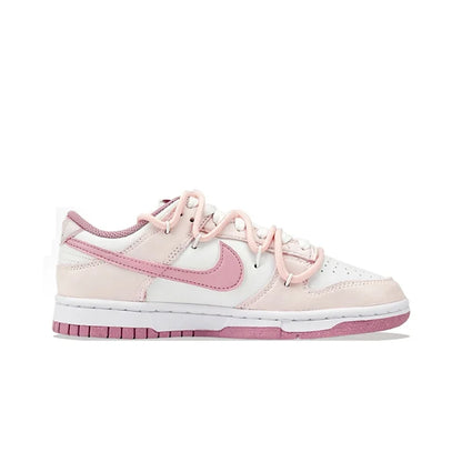 Custom Sneakers Nike Dunk "Honeyed Rose"  New Chinese Style  Hand-Painted Heart Low-Top Women's Skate Shoes