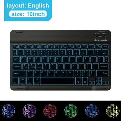 Mini Backlit RGB Bluetooth Wireless Keyboard 2.4G Mouse For Tablet Cell Phone Windows Android iOS Ultra Light Slim iPad Keyboard