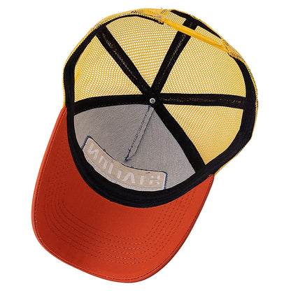 Unisex Baseball Cap Classic STATION Letter Pattern Mesh Cap Men And Women Breathable Streetwear Summer Trucker Hat