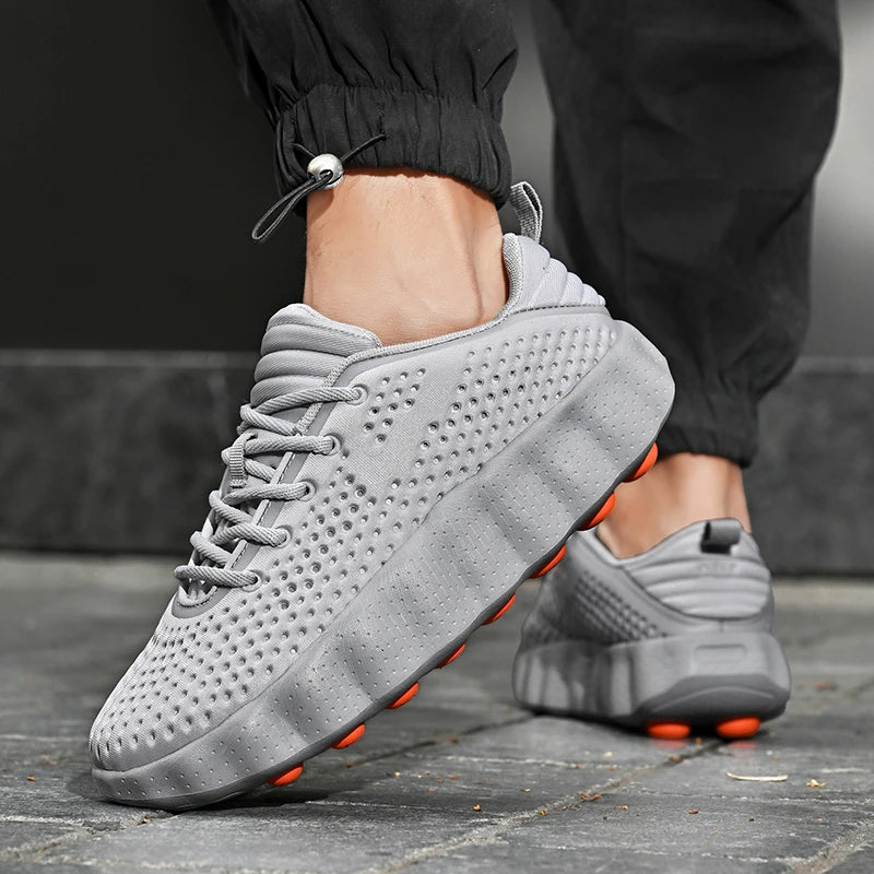 Brand Men Casual Shoes Thick Sole Soft Fashion Sneakers Summer Breathable Male Walking Shoes Zapatillas Hombre 88217 Mens Shoes