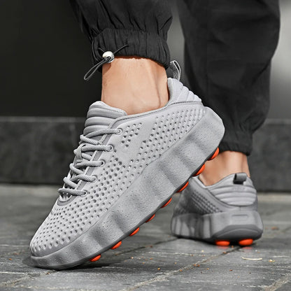 Brand Men Casual Shoes Thick Sole Soft Fashion Sneakers Summer Breathable Male Walking Shoes Zapatillas Hombre 88217 Mens Shoes