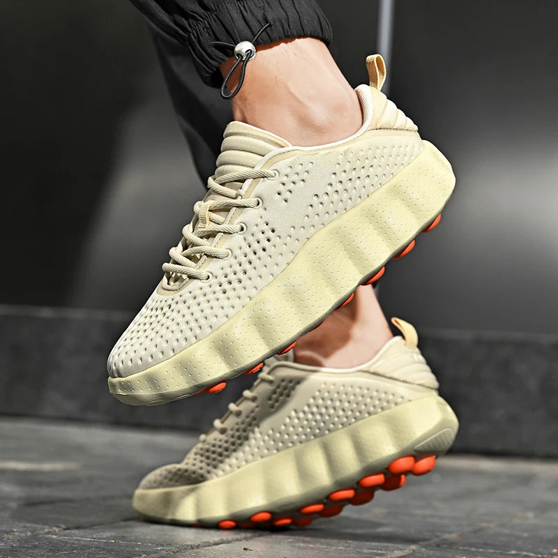 Brand Men Casual Shoes Thick Sole Soft Fashion Sneakers Summer Breathable Male Walking Shoes Zapatillas Hombre 88217 Mens Shoes