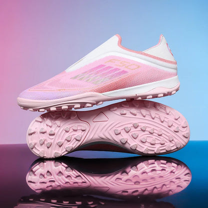 Men Football Boots Futsal Ultralight Soccer Shoes Training TF Match Long Spikes Breathable Indoor Sneakers Cleats Drop Shipping