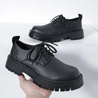 White Lace-up Oxford Shoe Men Fashion Men's Leather Sneakers Breathable Casual Loafers Shoes Mens Designer Men Comfortable Shoes
