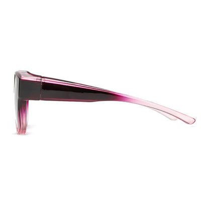 Fashion UV Protection Driving Sunglasses Round Frame Y2K Wear Over Glasses Retro Black Shades for Women Men
