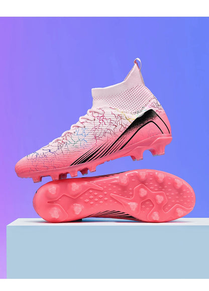 Nouvelles chaussures de football professionnelles pour hommes, chaussures de football antidérapantes, unisexes, respirantes, chaussures de futsal, nouvelles chaussures à crampons, livraison directe, ultralégères