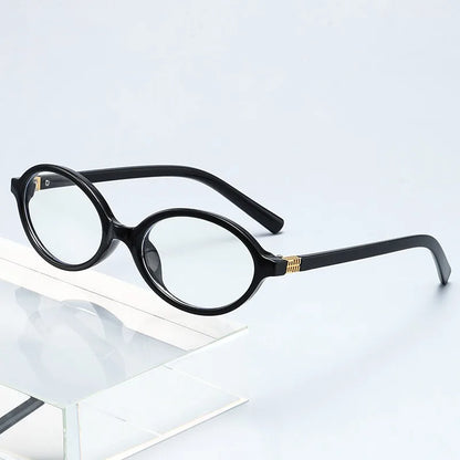 Small Fashion Oval Leopard Sunglasses Women Lovely Ins No Makeup Anti Blue Light Glasses Cute Decorative Computer Glasses 선글라