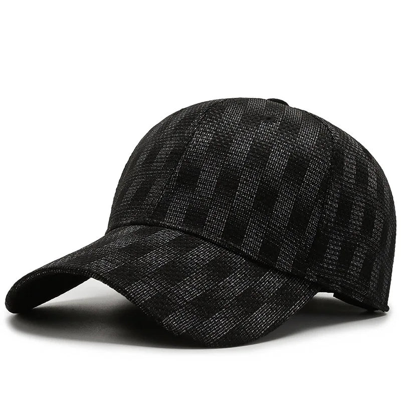 Stretch Herr Dam Åtsittande Stängd Elastisk Flexibel Flex Hiphop-kepsar Hattar Passform Visir NY Baseball Snapback Rutig Enfärgad Era