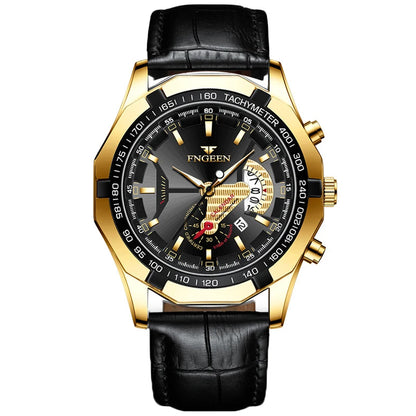 Montre-bracelet à quartz de luxe BINBOND pour homme, lumineuse, étanche, date automatique, en acier inoxydable