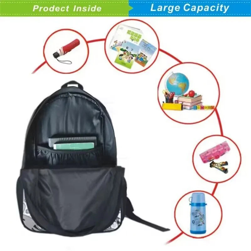 Klassisches FortniteS-Schulrucksack-Set für Kinder mit Lunchtasche und Federmäppchen, große Kapazität, für Jungen und Mädchen, ideales Geschenk