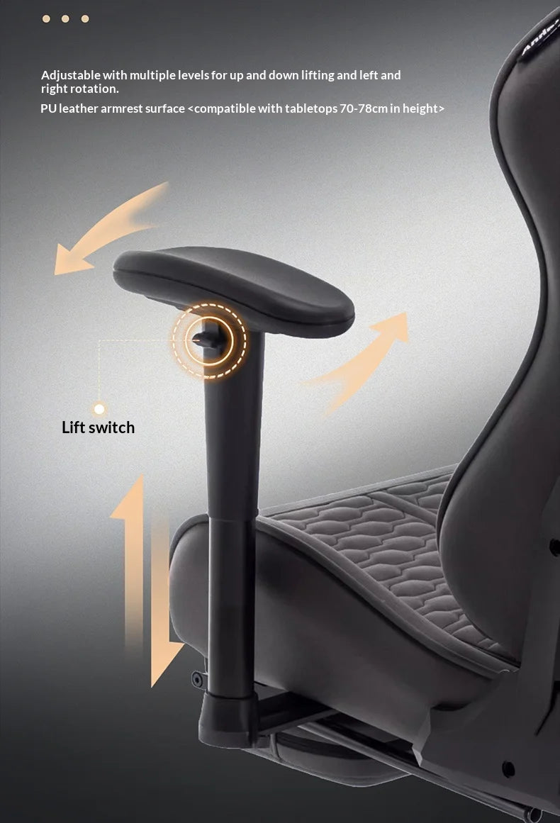 Office Ergonomic Gaming Chair Computer Desk Chair with Armrests, Comfortable Ergonomic Gaming Chair for Home Office, Bedroom & Gaming Room, Technology Fabric Executive Chair
