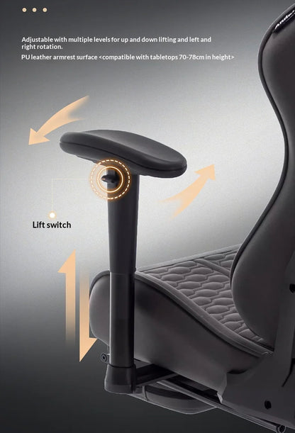 Office Ergonomic Gaming Chair Computer Desk Chair with Armrests, Comfortable Ergonomic Gaming Chair for Home Office, Bedroom & Gaming Room, Technology Fabric Executive Chair