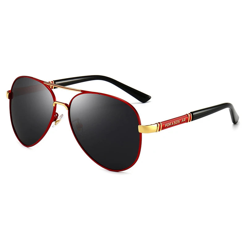 Classic Big Pilot Sunglasses Men Women Luxury Metal Black Aviation Sun Glasses Male Fashion Driving Vacation Shades UV400 Goggle