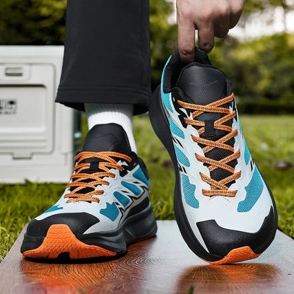 Wide Toe Men Running Sneakers, Minimalist Barefoot Shoes, Lightweight Breathable Zero Sole Outdoor Casual Walking Sport Shoes