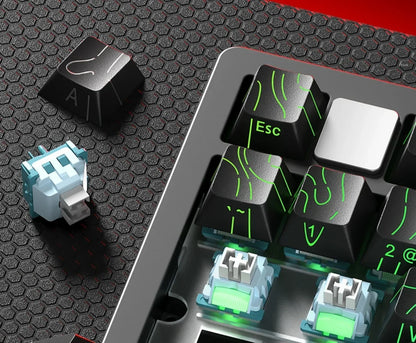 Kit de Teclado Mecânico LEOBOG Hi75C 3 Modos/Com Fio Hot-Swap com Botão Rotativo RGB, Liga de Alumínio, Montagem Gasket, Kit de Teclado Hi75C Personalizado para PC, Presente