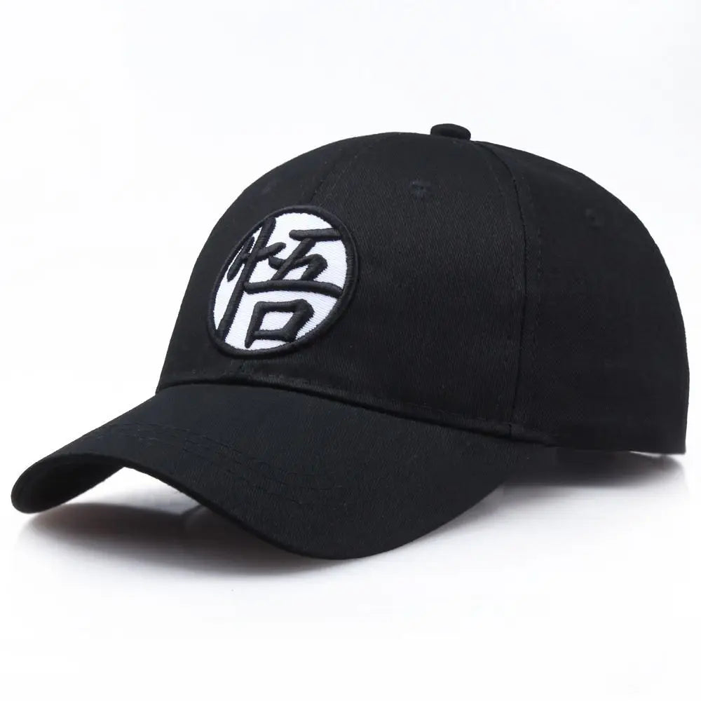 Dragon Ball Son Goku baseball cap with high-quality embroidery print unisex summer sunshade round crown wide brim duckbill hat