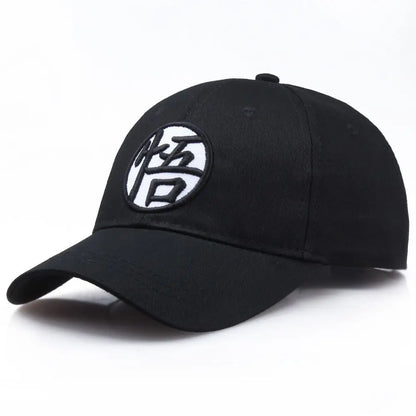 Dragon Ball Son Goku baseball cap with high-quality embroidery print unisex summer sunshade round crown wide brim duckbill hat