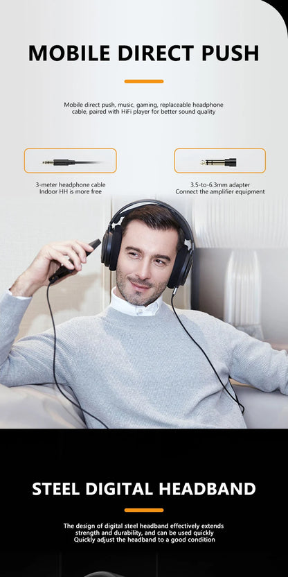 Original PHILIPS SHP9600 Wired Head-mounted Headphone HIFI Stereo Gaming Earphone 3.5mm 6.3mm Universal SHP9500 Upgrade Headset