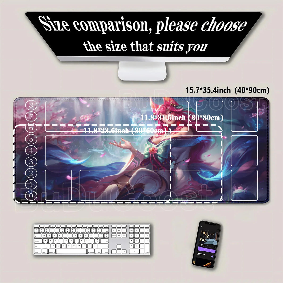 HD Printing playmat League of Mouse Pad Legends Riftbound Series TCG LOL Card 600x350mm office Stitched Edge Board Game Desk Mat