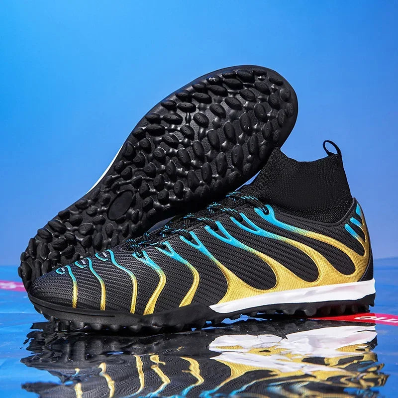 Hommes Match bottes de Football Sport entraînement longues pointes FG/TF garçons crampons chaussures de Football en plein air antidérapant intérieur Futsal confortable