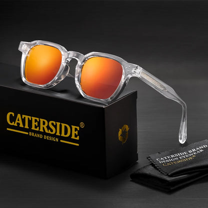CATERSIDE New Fashion Punk Men Sunglasses Frame Square Personalized Design Sun Glasses Women Travel Party Business Festival Gift