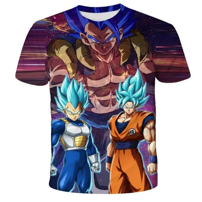 2026 Men's Dragon Ball T-shirt for Adult Summer Short Sleeved Children's Cartoon T-shirt for Boys